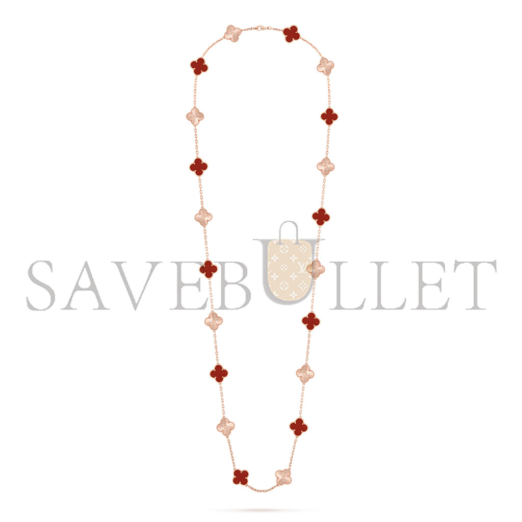 VAN CLEEF ARPELS VINTAGE ALHAMBRA LONG NECKLACE, 20 MOTIFS VCARP7RO00